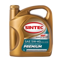 SINTEC Premium 5W40 A3/B4, 4л 600107